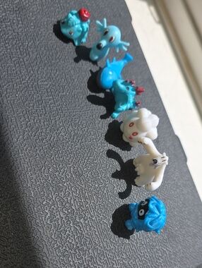 Pokemon Blue and White Mini Figure Lot